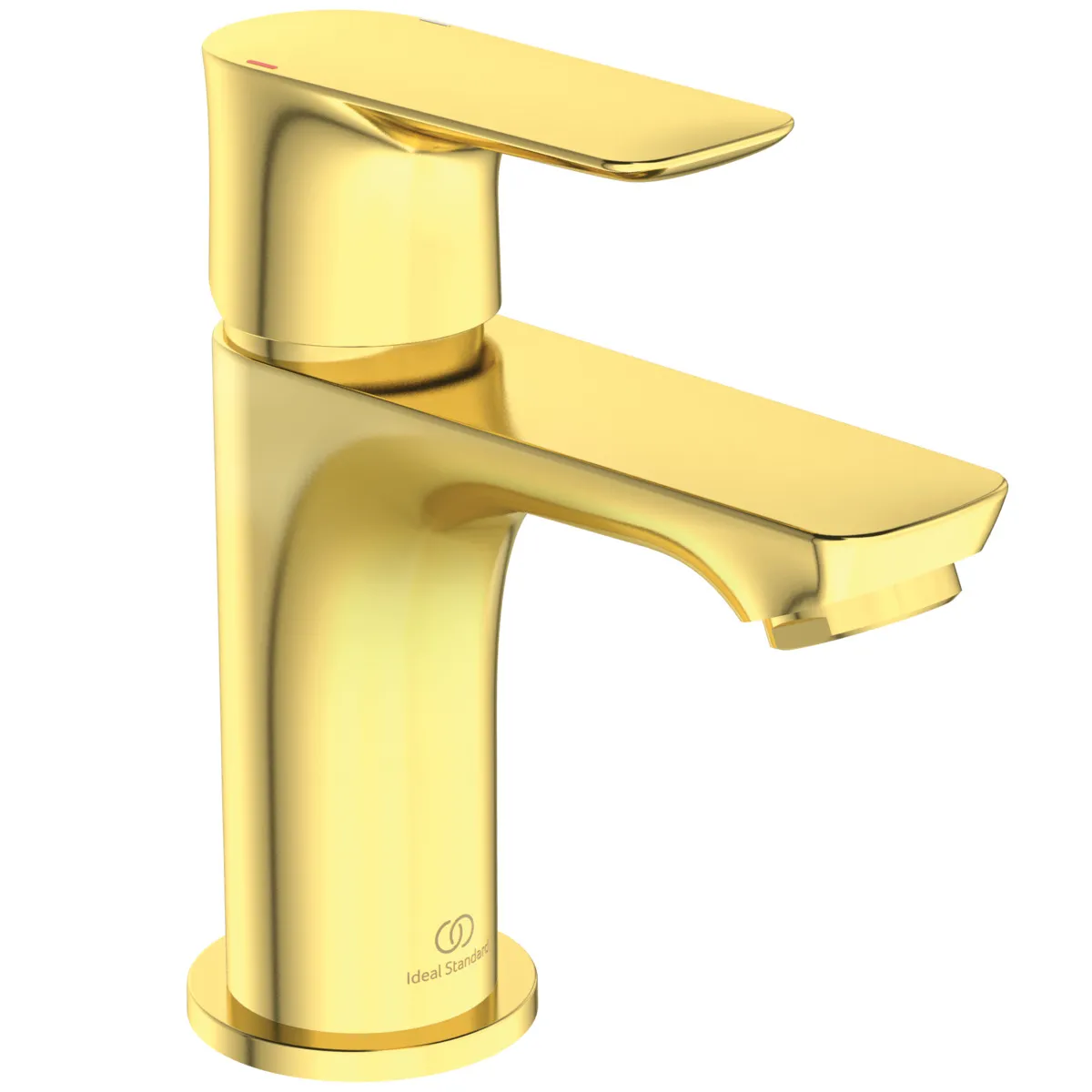 Waschtischarmatur Connect Air, Piccolo, 5l/min., ohne Ablaufgarnitur, Ausladung 90mm, Brushed Gold Waschtischarmatur Connect Air, Piccolo, 5l/min., ohne Ablaufgarnitur, Ausladung 90mm, Brushed Gold