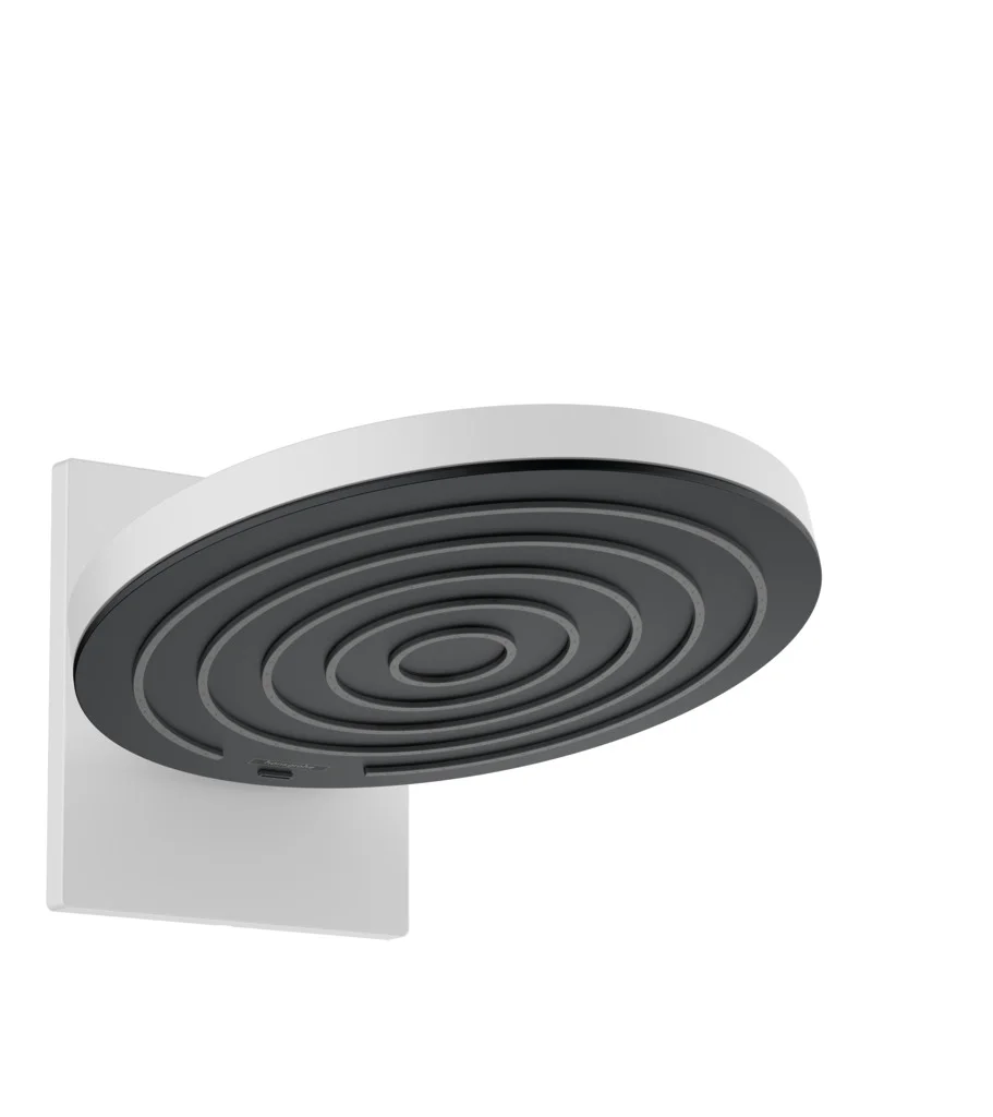 Hansgrohe Pulsify S Kopfbrause 260 mm, 2 Strahlarten, PowderRain & Intense PowderRain, Mattweiß, Wandanschluss für iBox universal Hansgrohe Pulsify S Kopfbrause 260 mm, 2 Strahlarten, PowderRain & Intense PowderRain, Mattweiß, Wandanschluss für iBox universal
