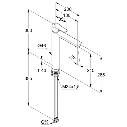 Kludi ZENTA SL Waschschüssel-EHM 3,8l chrom Kludi ZENTA SL Waschschüssel-EHM 3,8l chrom
