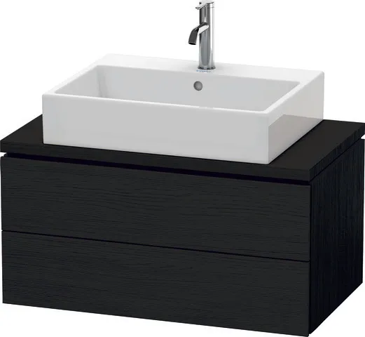 Duravit Waschtischunterschrank wandhängend „L-Cube“ 82 × 40 × 47,7 cm Eiche Schwarz Duravit Waschtischunterschrank wandhängend „L-Cube“ 82 × 40 × 47,7 cm Eiche Schwarz
