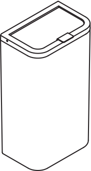 Papierabfallbehälter, Korpus und Deckel Polyamid in Farbe 98, Rahmenelement Polyamid matt, Fassungsvermögen ca. 25 l, Breite 281 mm, Höhe 505 mm, Tiefe 181 mm, Wandmontage, in Farbe 92 (Anthrazitgrau)