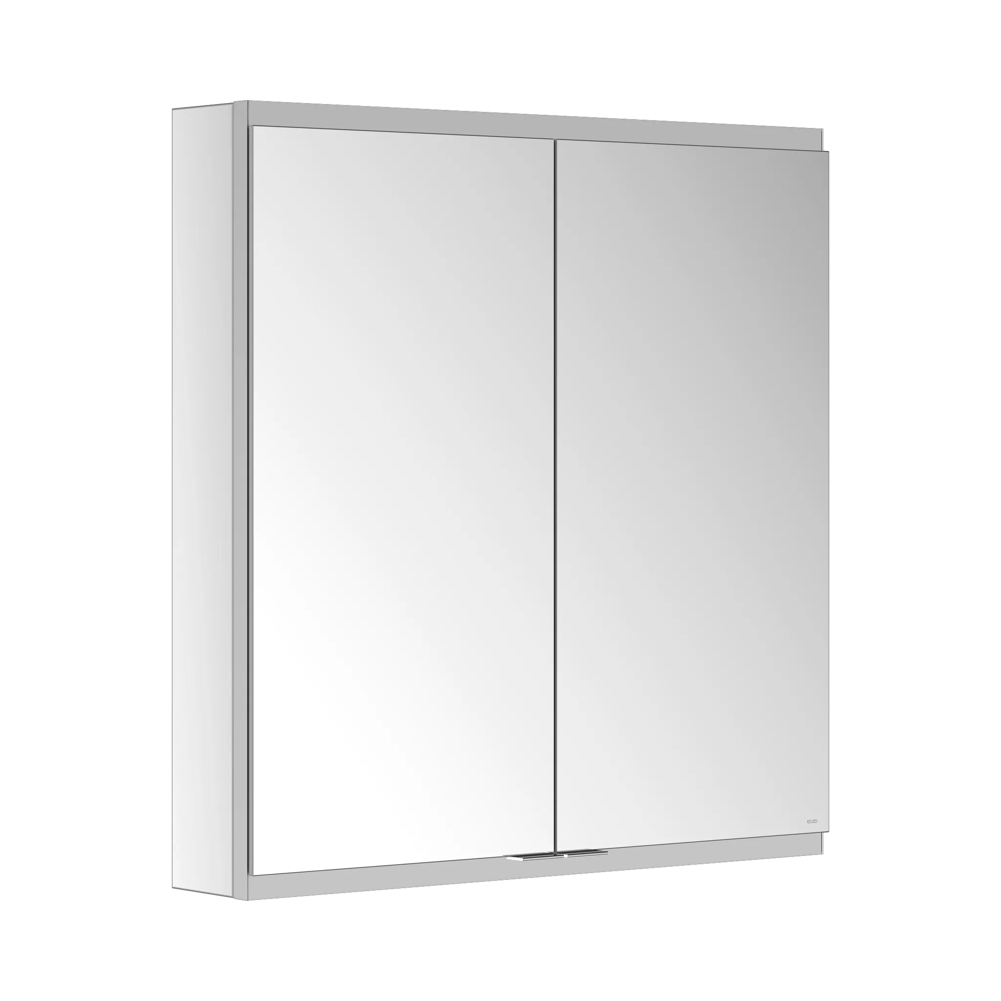KEUCO Royal Modular 2.0 Spiegelschrank unbeleuchtet Wandvorbau, 1 Steckd./1 USB 700x700x120mm silber-eloxiert