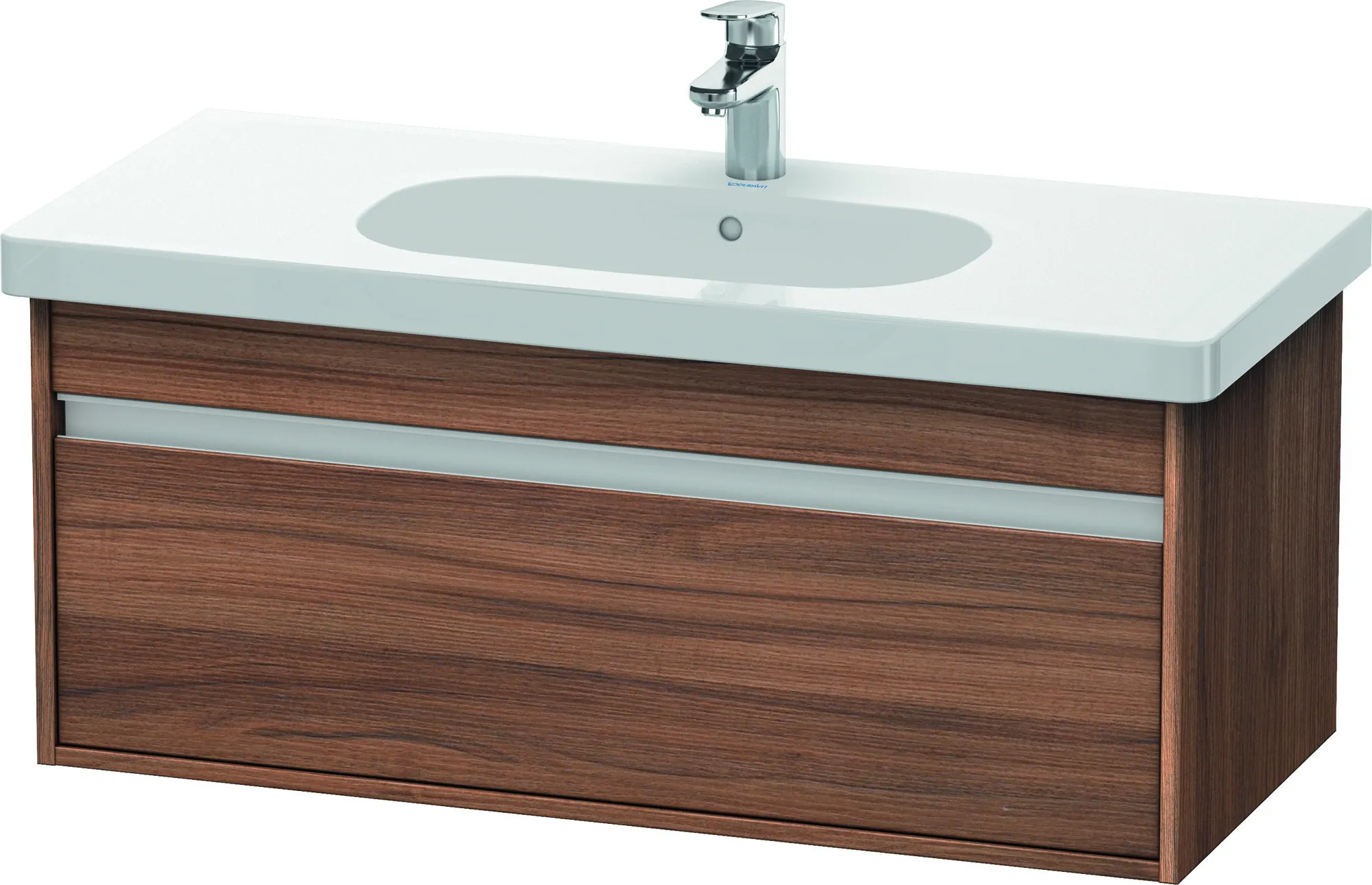 Duravit Waschtischunterschrank wandhängend „Ketho“ 100 × 41 × 45,5 cm Nussbaum Natur