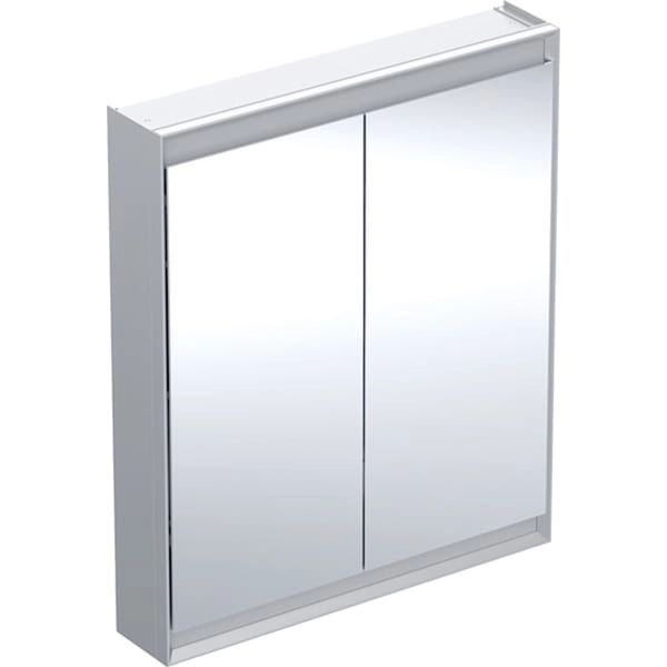 Geberit Spiegelschrank „One“ 75 × 15 cm in Aluminium eloxiert