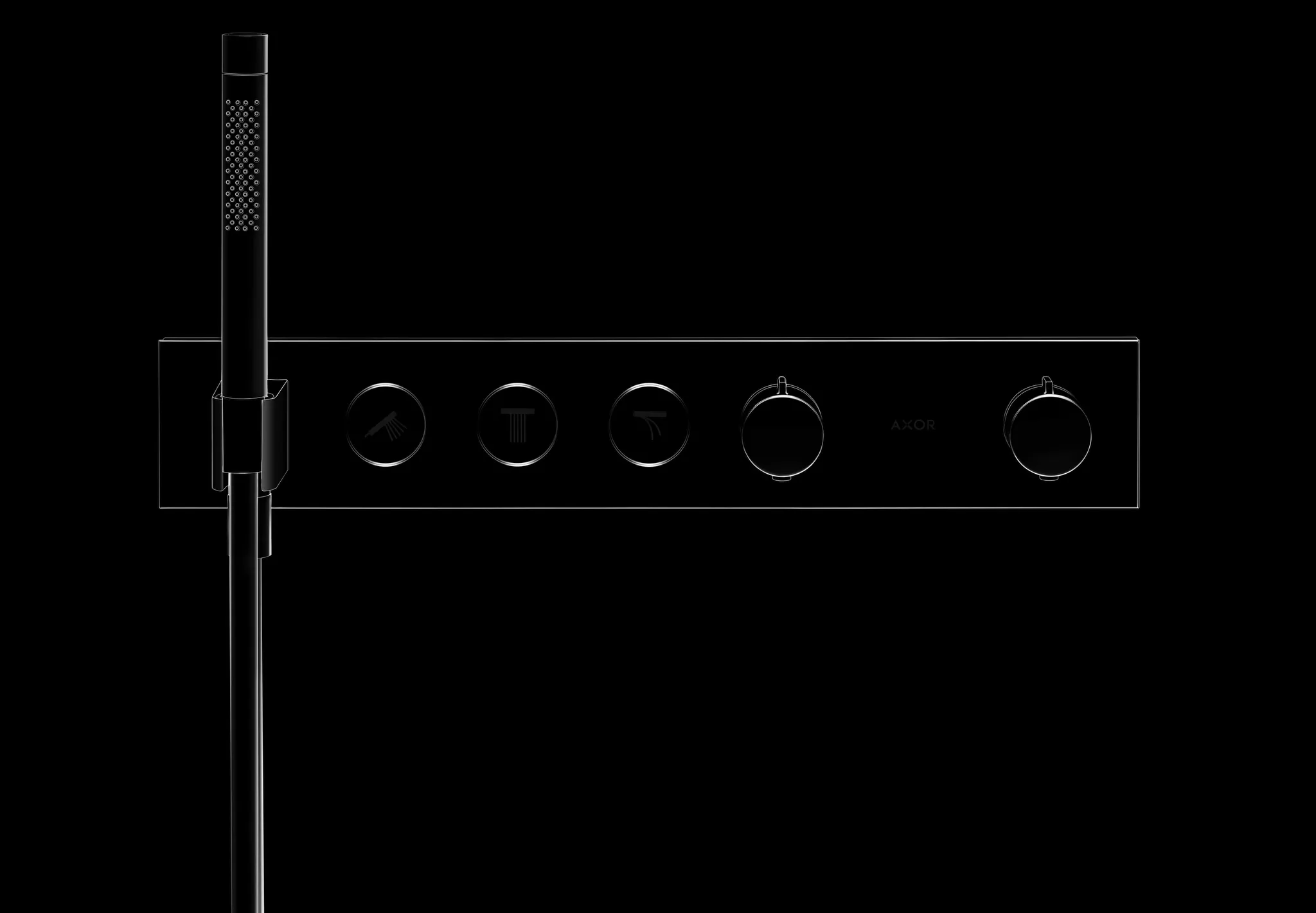 Hansgrohe AXOR ShowerSolutions Thermostatmodul Select 530⁄90 Unterputz für 3 Verbraucher, Chrom Hansgrohe AXOR ShowerSolutions Thermostatmodul Select 530⁄90 Unterputz für 3 Verbraucher, Chrom