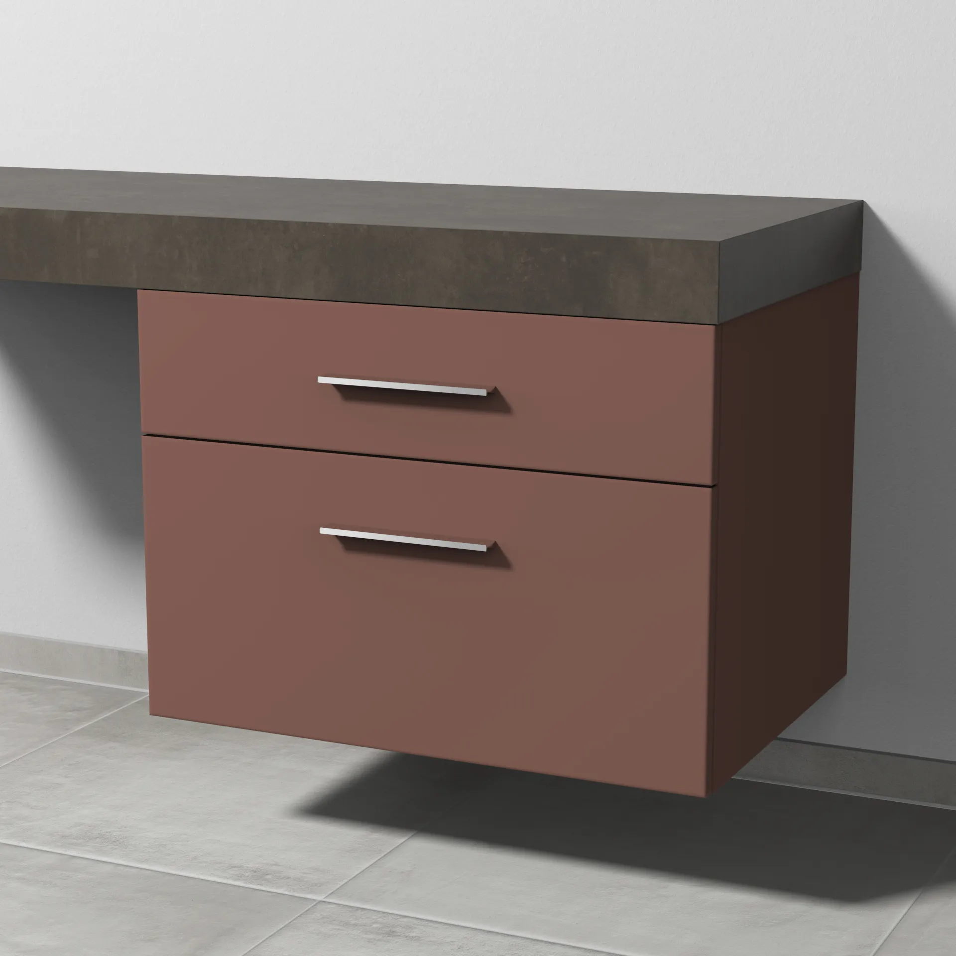 Sanipa Unterschrank „2morrow“ 700 × 510 × 520 mm in Wine-Red