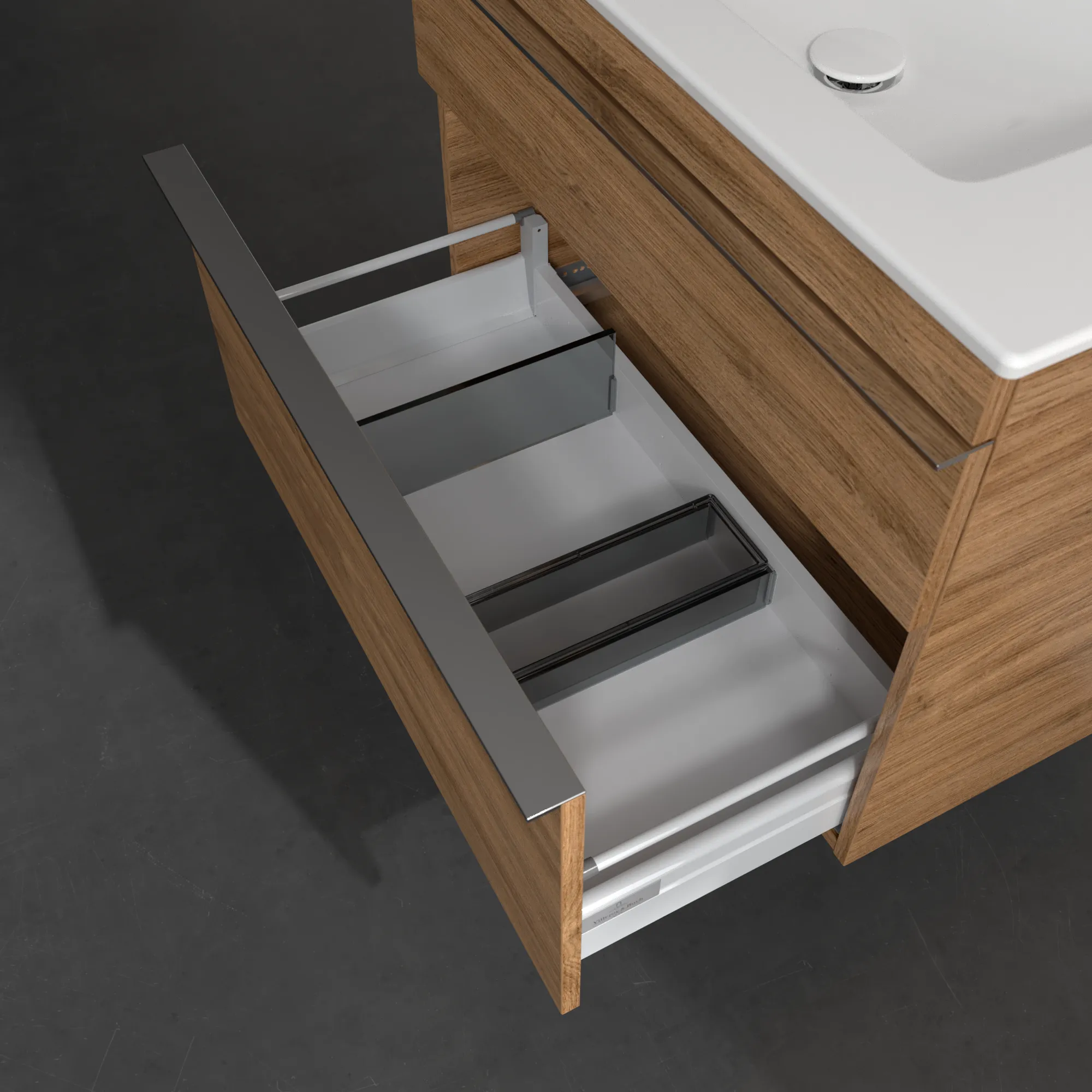 Villeroy & Boch Waschtischunterschrank „Venticello“ für Schrankwaschtisch 753 × 590 × 502 mm Kansas Oak, für Becken mittig