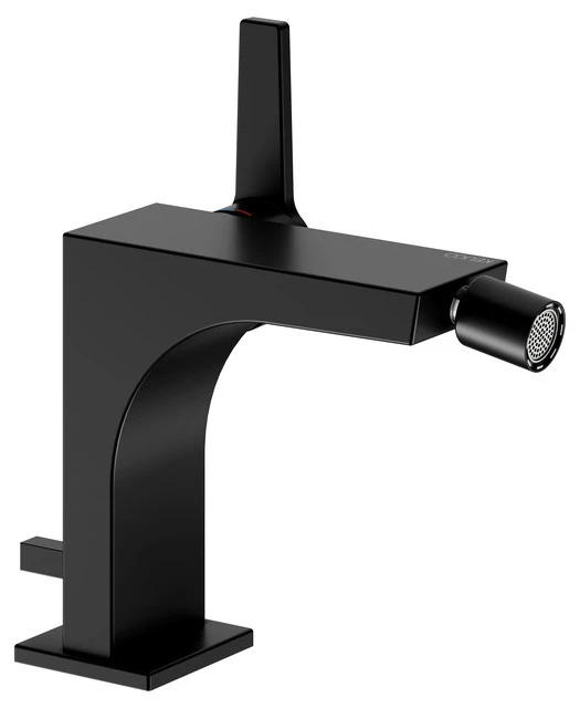 Einhebel-Bidetmischer E11 51109, m.Ablaufgarnitur, schwarz-matt Einhebel-Bidetmischer E11 51109, m.Ablaufgarnitur, schwarz-matt