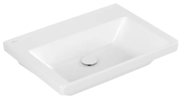 Villeroy & Boch Wandwaschtisch aus TitanCeram „Subway 3.0“ 650 × 470 × 165 mm, ohne Hahnlochbohrung in Weiß Alpin Villeroy & Boch Wandwaschtisch aus TitanCeram „Subway 3.0“ 650 × 470 × 165 mm, ohne Hahnlochbohrung in Weiß Alpin