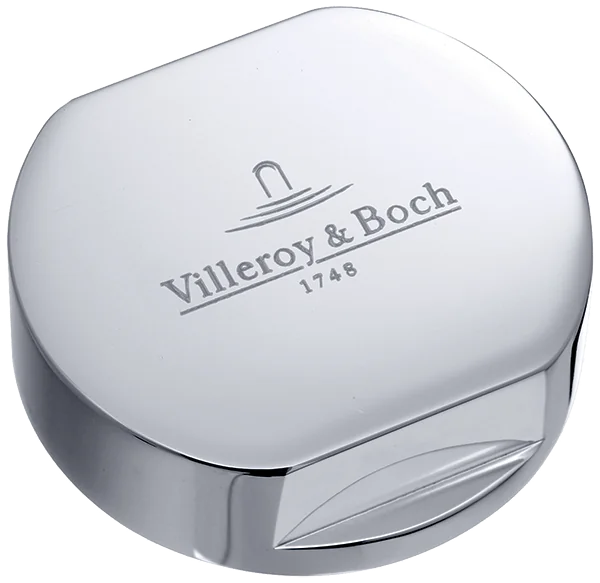 Villeroy & Boch Abdeckkappe für Einzeldrehgriff Zubehör 940526, 78 x 122 mm, Messing, Verchromt
