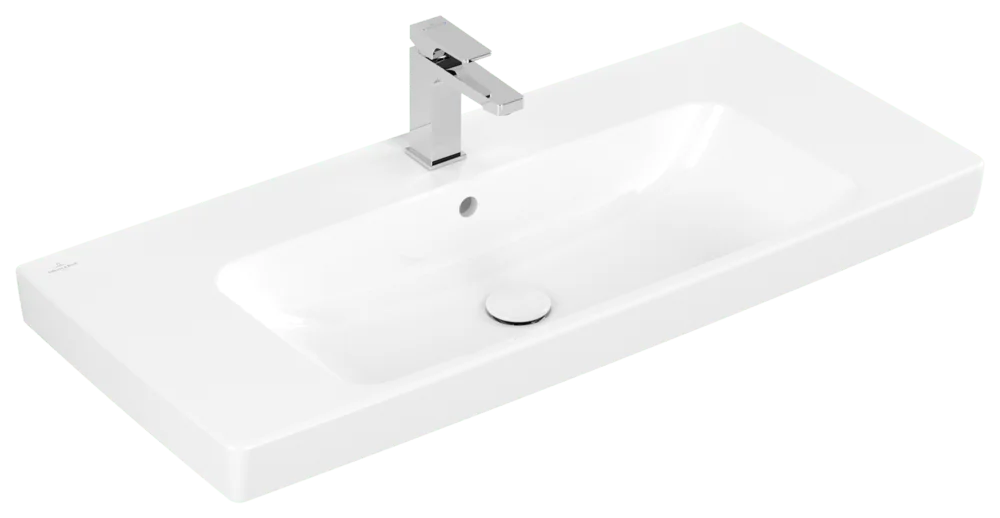Villeroy & Boch Architectura Wandwaschbecken 4A87A5, 1000x445x165mm, weiß Alpin, glänzend, mit Überlauf Villeroy & Boch Architectura Wandwaschbecken 4A87A5, 1000x445x165mm, weiß Alpin, glänzend, mit Überlauf
