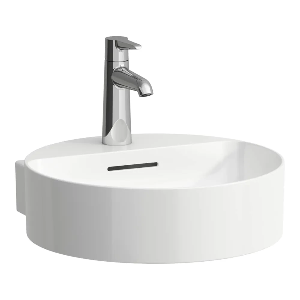Laufen Handwaschbecken VAL rund mit Überlauf 400 x 425 mm in weiß