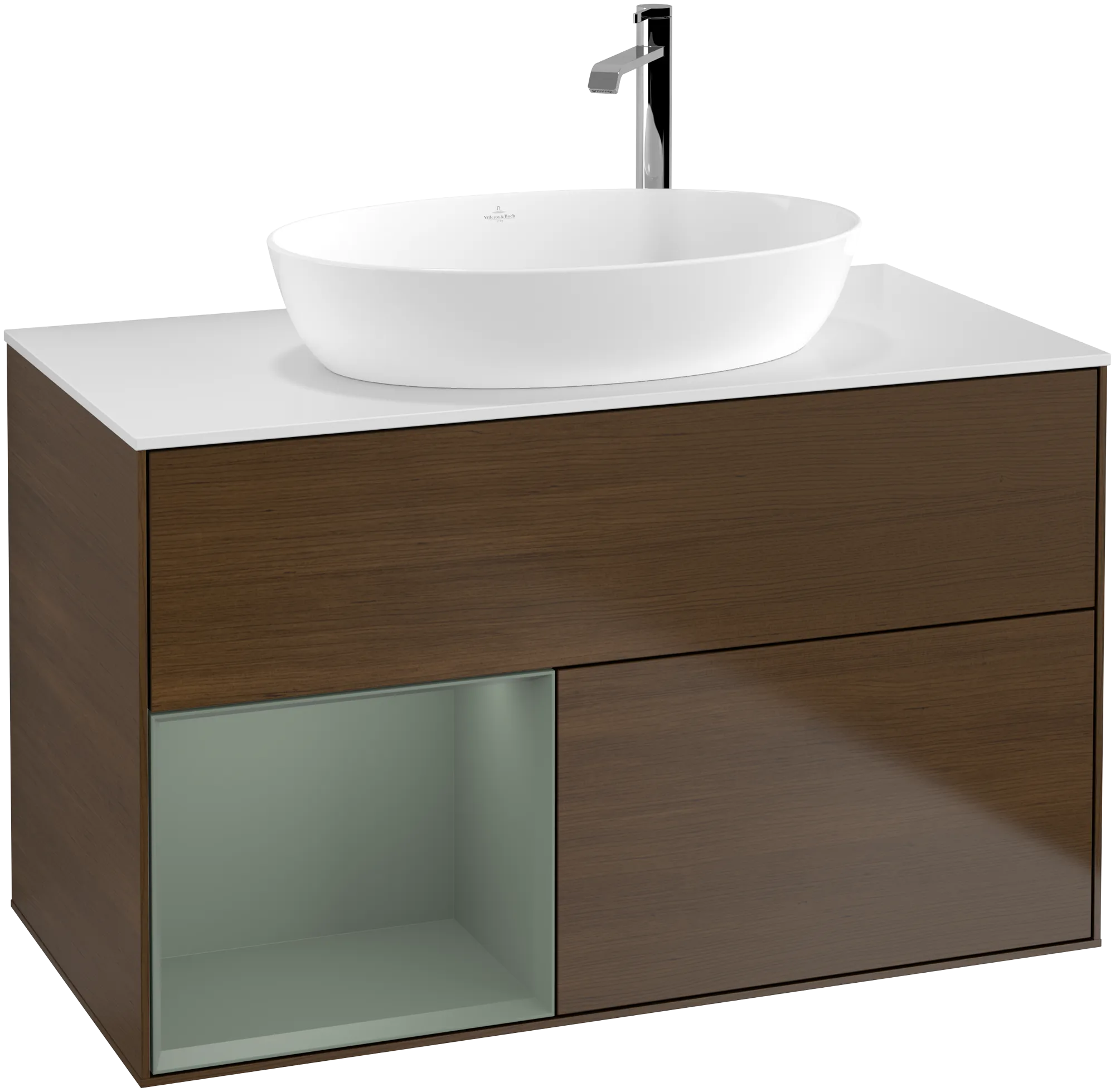 Villeroy & Boch Waschbeckenunterschrank Finion F89, 1000 x 603 x 501 mm, mit Beleuchtung, 2 Auszüge