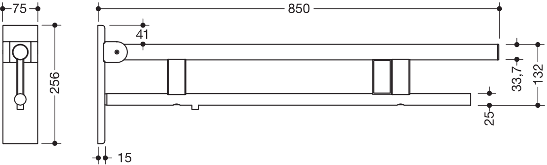 HEWI Stützklappgriff „System 900“