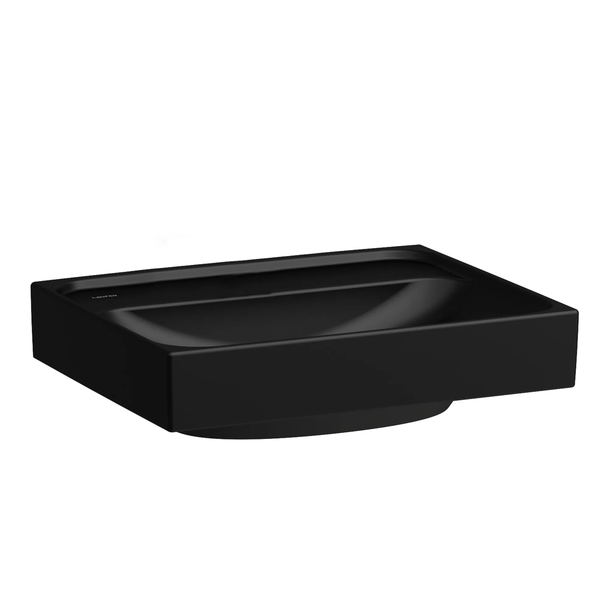 Laufen Handwaschbecken MEDA 350x450x130 schwarz matt Farbe: Schwarz matt|Größe: 45 × 35 cm|Überlauf: mit Überlauf|Oberflächenveredelung: ohne Oberflächenveredelung|Hahnlochbohrung: ohne Hahnlochbohrung|Becken: mittig