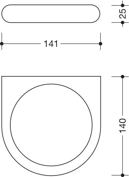 HEWI Halter „Serie 477“ 14,1 cm