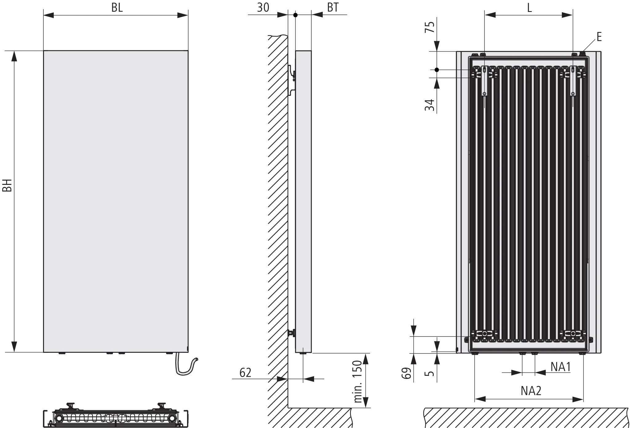 Kermi Design-Heizkörper „Rubeo®“ 67 × 192,5 cm in Farbkonzept Kermi Design-Heizkörper „Rubeo®“ 67 × 192,5 cm in Farbkonzept