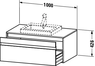 Duravit Waschtischunterschrank wandhängend „Ketho“ 100 × 42,6 × 55 cm Eiche Natur Duravit Waschtischunterschrank wandhängend „Ketho“ 100 × 42,6 × 55 cm Eiche Natur