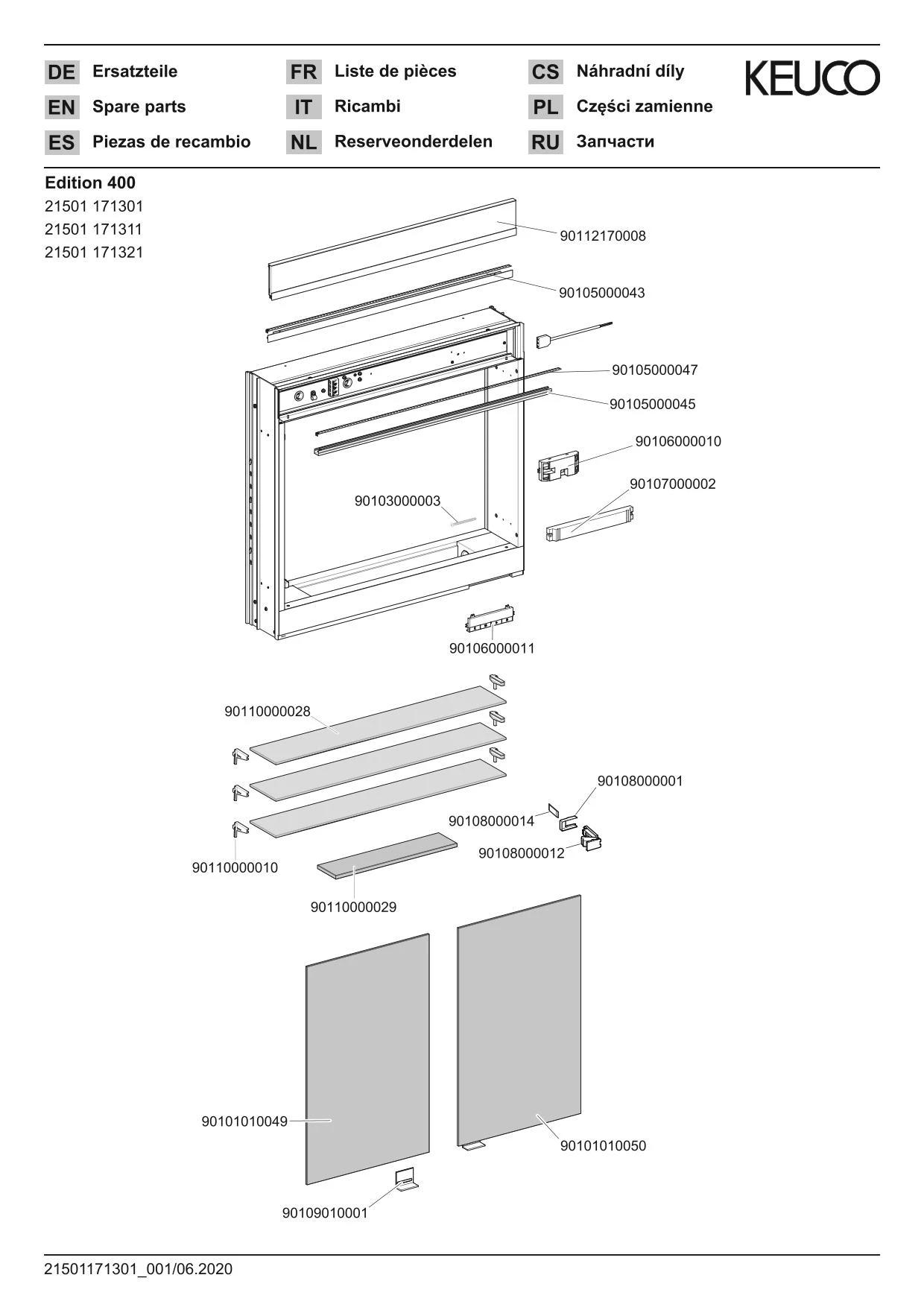 Edition 400 21501171301 Spiegelschrank Edition 400 Wandeinbau 710 × 650 × 154 mm silber-eloxiert