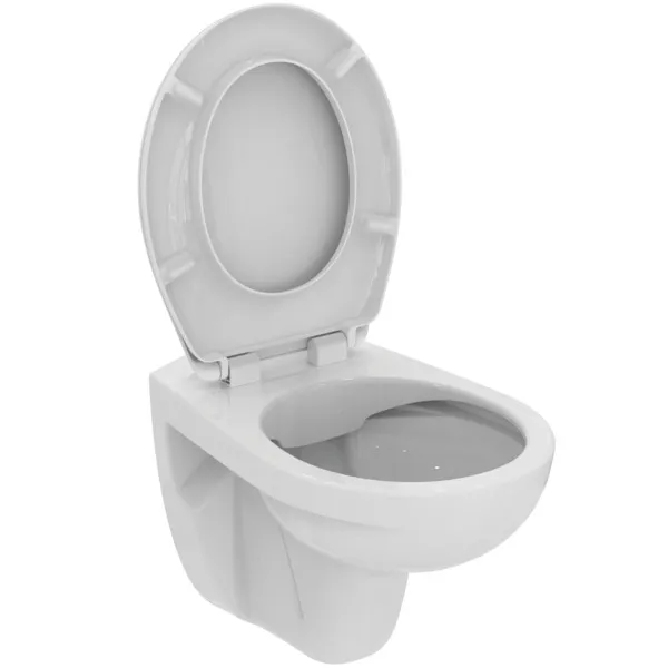 Wand-Tiefspül-WC-Kombipaket Eurovit, randlos, mit Softclosing, 355x520x350mm, Weiß Wand-Tiefspül-WC-Kombipaket Eurovit, randlos, mit Softclosing, 355x520x350mm, Weiß