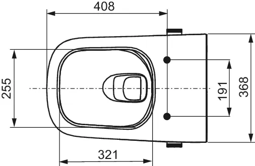 TECE Dusch-WC „neo“, Befestigung verdeckt, ohne Spülrand