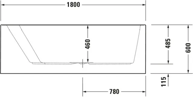 Duravit Badewanne „Paiova“ vorwand sonderform 180 × 140 cm, links