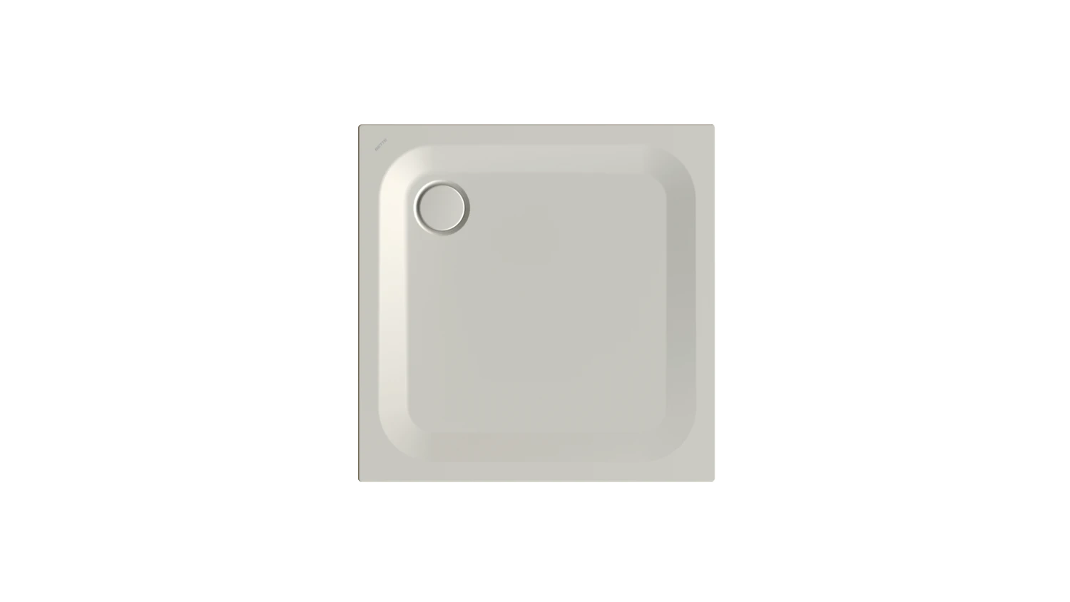 Bette quadrat Duschwanne „BetteUltra“ 900 × 900 mm mit BetteAntirutsch Pro, ohne Oberflächenveredelung, ohne Wannenträger, in Flax
