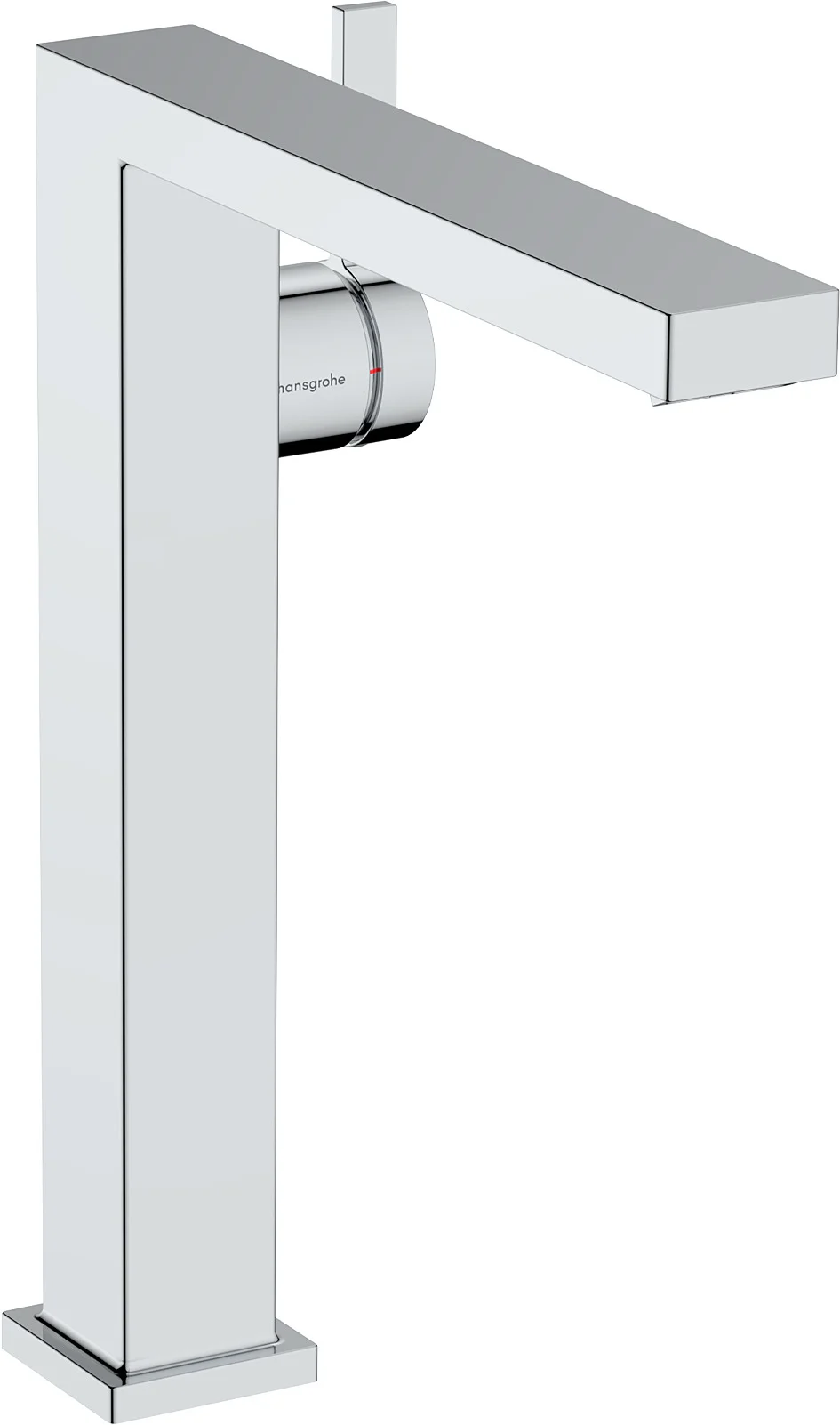 Hansgrohe Tecturis E Einhebel-Waschtischmischer 240 Fine CoolStart EcoSmart+ in Chrom, Ausladung 197 mm, Auslaufhöhe 243 mm, max. Durchflussmenge 4 l/min, Keramikmischsystem, für Aufsatzwaschtische ohne Ablaufgarnitur