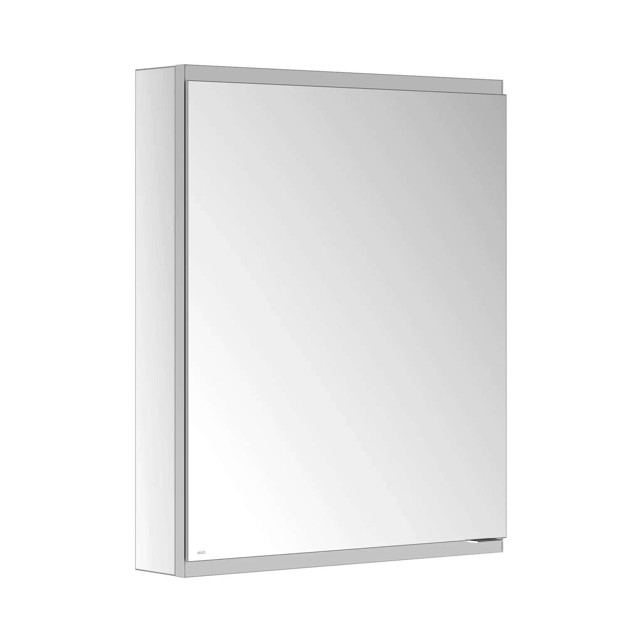 KEUCO Wandvorbau Seitenschrank 1-türig „Royal Modular 2.0“ in Silber (eloxiert), Anschlag links, links, Aufputz, Anschlag links, ohne Beleuchtung 600 × 700 × 120 mm