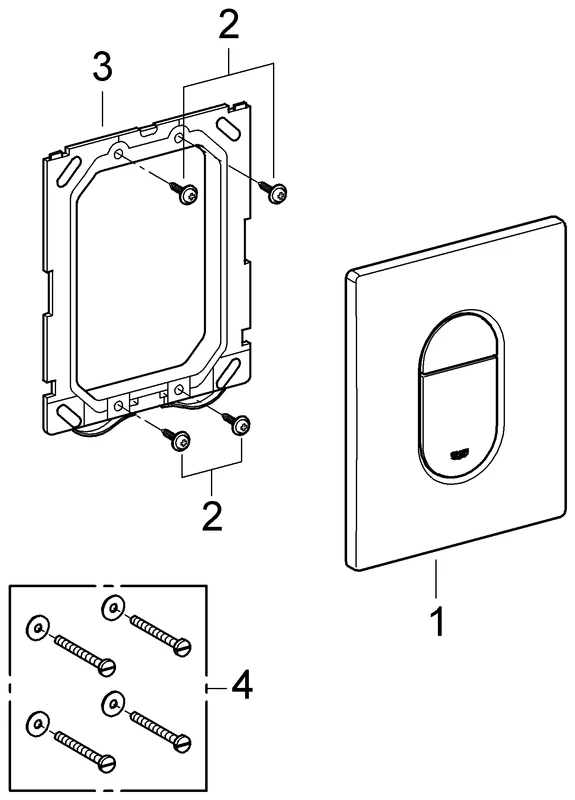WC-Betätigung Arena Cosmopolitan 38844, 2-Mengen- und Start & Stopp-Betätigung, 156 x 197 mm, senkrechte Montage, alpinweiß WC-Betätigung Arena Cosmopolitan 38844, 2-Mengen- und Start & Stopp-Betätigung, 156 x 197 mm, senkrechte Montage, alpinweiß