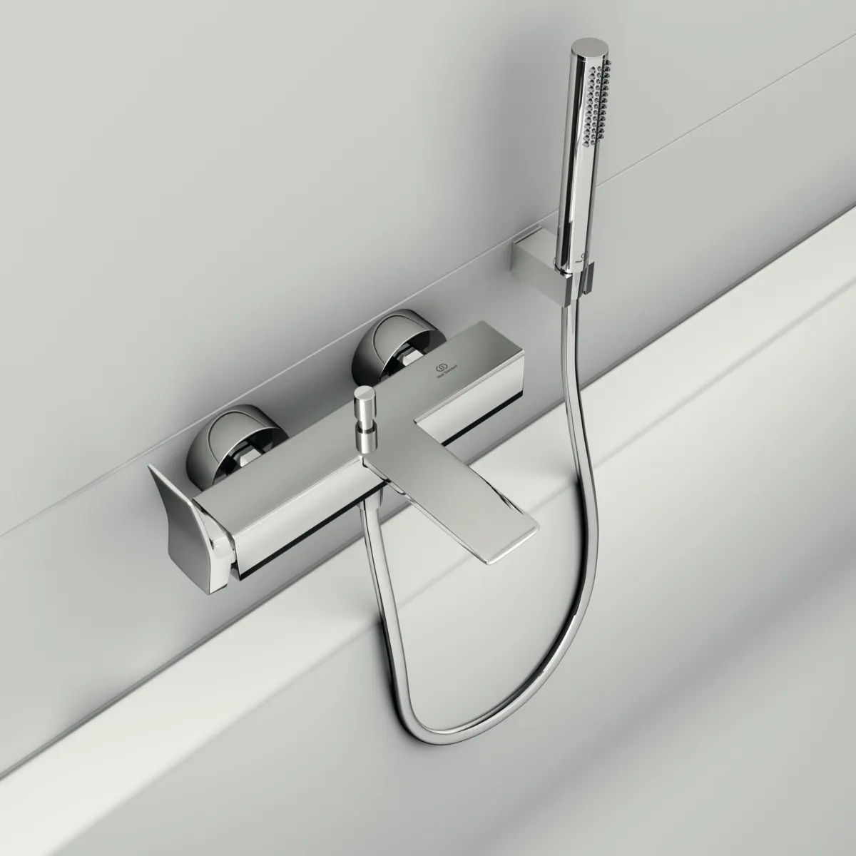 Ideal Standard Idealrain Atelier Wandhalter mit Eckiger Rosette für Handbrause, Chrom Ideal Standard Idealrain Atelier Wandhalter mit Eckiger Rosette für Handbrause, Chrom