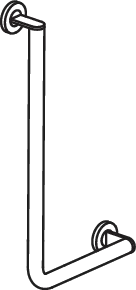 Winkelgriff des Systems 900, Edelstahl, PVD, waagerechte Länge 300 mm, senkrechte Länge 600 mm, D: 32 mm, Ausführung rechts, in Farbe CK (messing glänzend) Winkelgriff des Systems 900, Edelstahl, PVD, waagerechte Länge 300 mm, senkrechte Länge 600 mm, D: 32 mm, Ausführung rechts, in Farbe CK (messing glänzend)