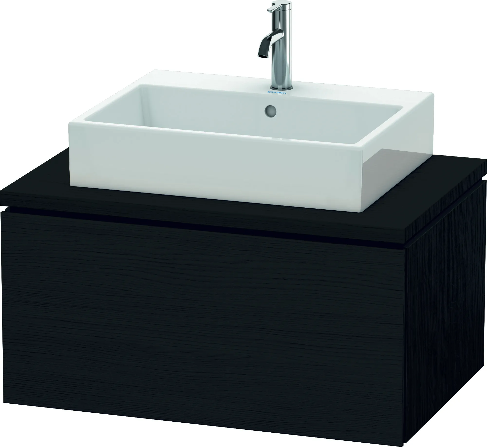 Duravit Waschtischunterschrank wandhängend „L-Cube“ 82 × 40 × 54,7 cm Eiche Schwarz Duravit Waschtischunterschrank wandhängend „L-Cube“ 82 × 40 × 54,7 cm Eiche Schwarz