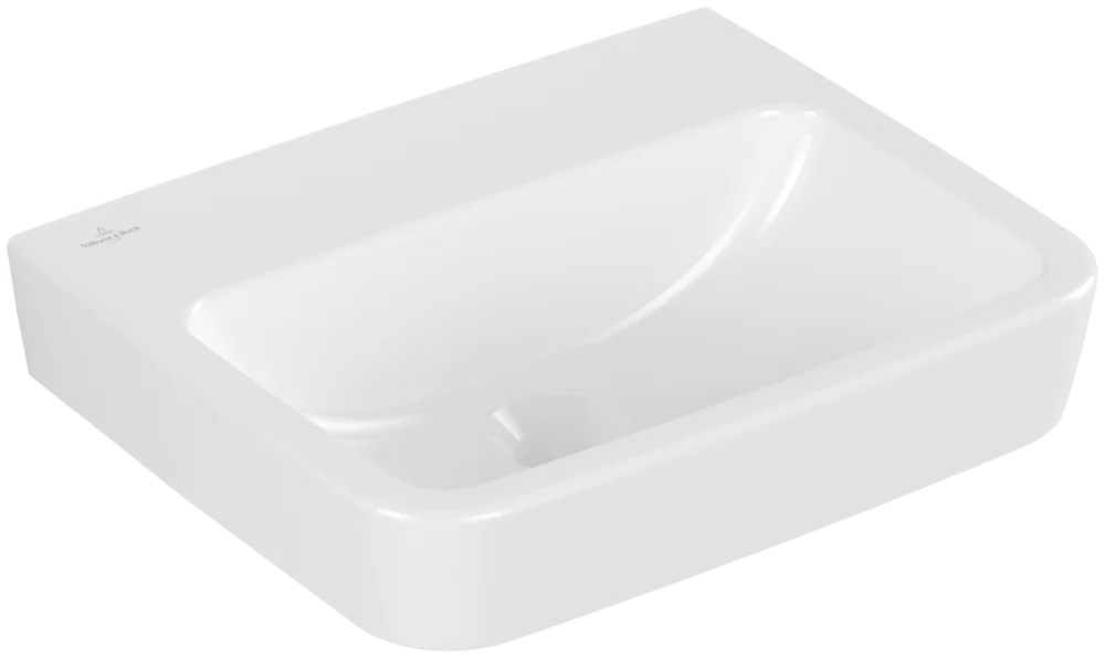 Villeroy & Boch Handwaschbecken O.novo, eckig, weiß Alpin, 450 x 370 mm, Höhe 160 mm, Wandmontage