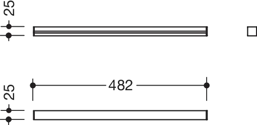 HEWI Wandprofil mit Kappe/n in Signalweiß matt HEWI Wandprofil mit Kappe/n in Signalweiß matt