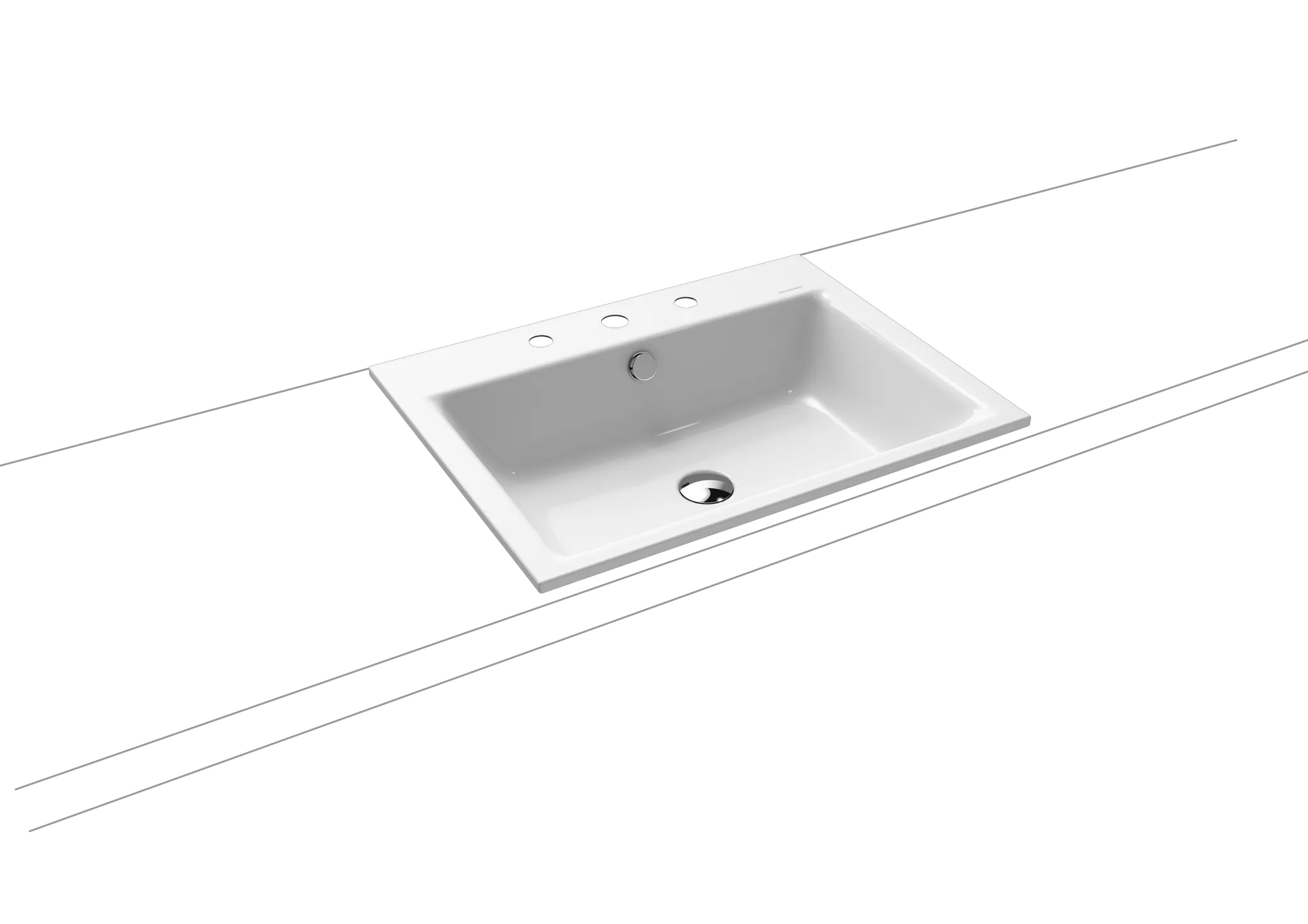 Kaldewei Puro Einbauwaschtisch Mod.3151 600x460mm alpinweiß Perl-Effekt Kaldewei Puro Einbauwaschtisch Mod.3151 600x460mm alpinweiß Perl-Effekt