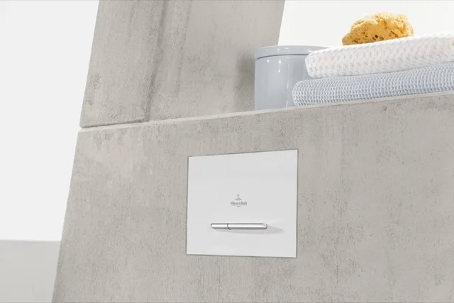 Villeroy & Boch WC-Betätigungsplatte ViConnect Installationssysteme, weiß, 253 x 145 x 15 mm, 2-Mengen-Spülung