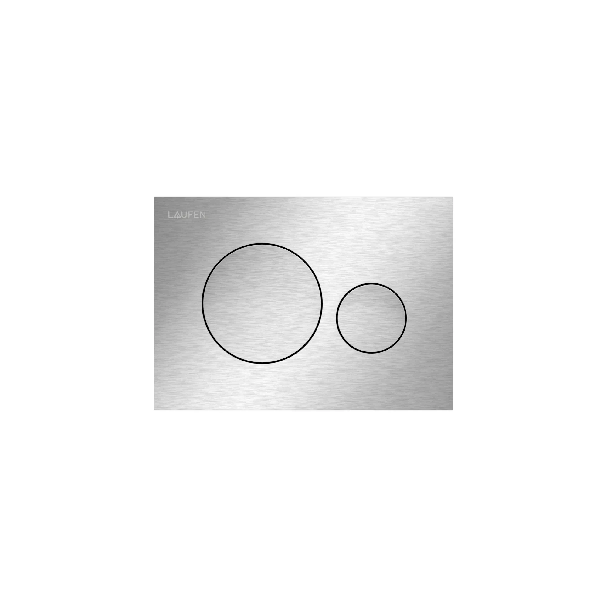 Betätigungsplatte MOON INEO 203x145x6, aus Kunsstoff, für Frontbetätigung oder Betätigung von oben, für Unterputz-Spülkasten mit Dual-Flush 2-Mengen-Spülsystem, auch für flächenbündigen Einbau geeignet, weiß