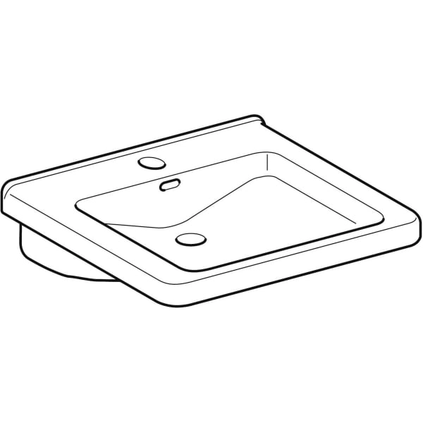 Wandwaschtisch „Renova Comfort Square“, rechteckig 55 × 52,5 cm 