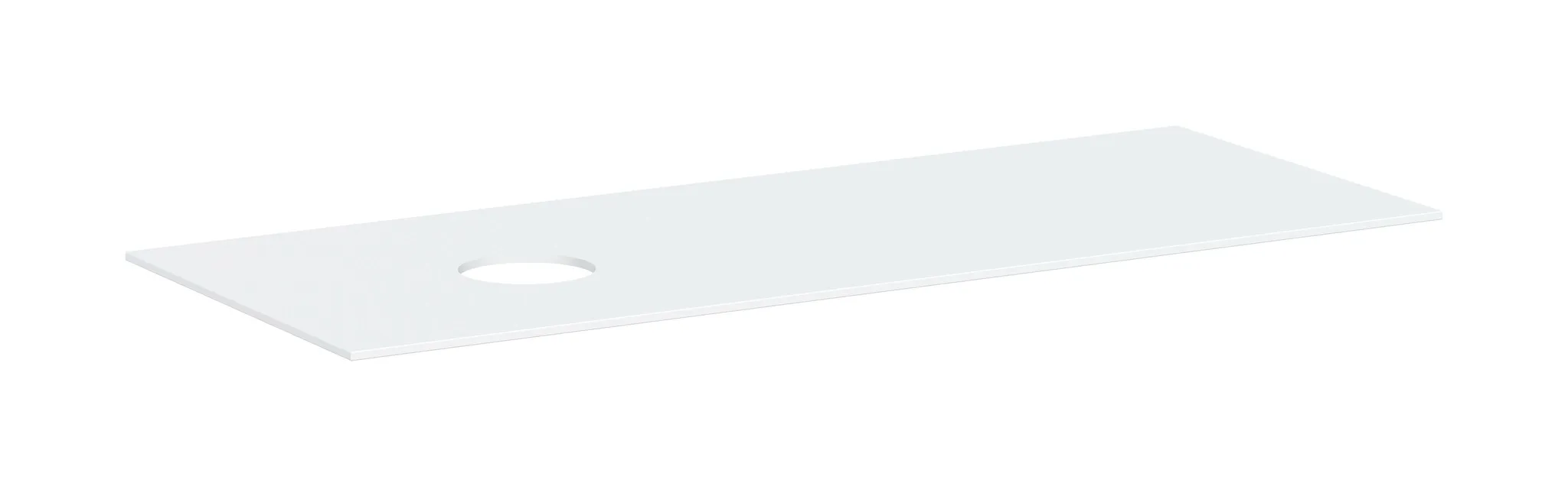 Hansgrohe Xevolos E Möbel, Aufsatzwaschtisch Konsole 1370x550 mm, links Ausschnitt, Mattweiß