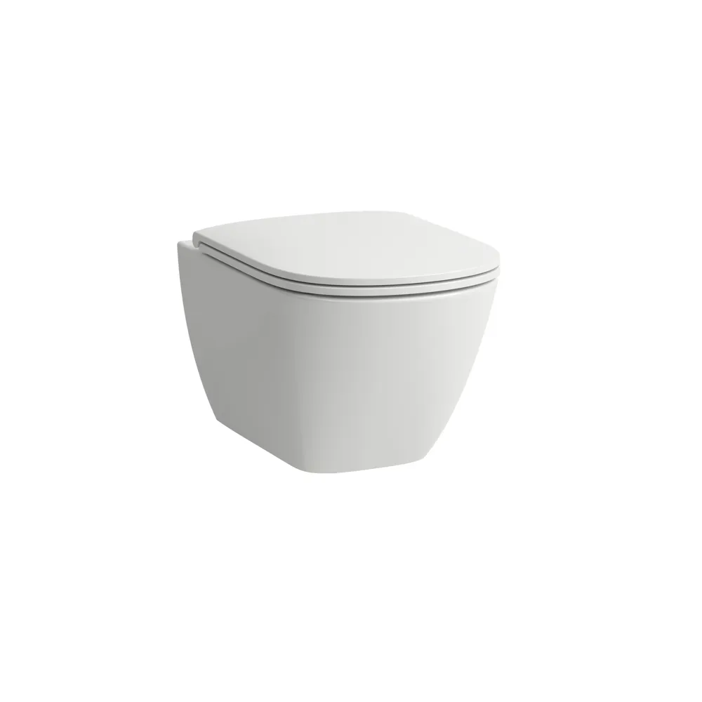 Tiefspül-WC wandhängend LUA 520x360 silent flush, spülrandlos, verdeckte Befestigung weiß