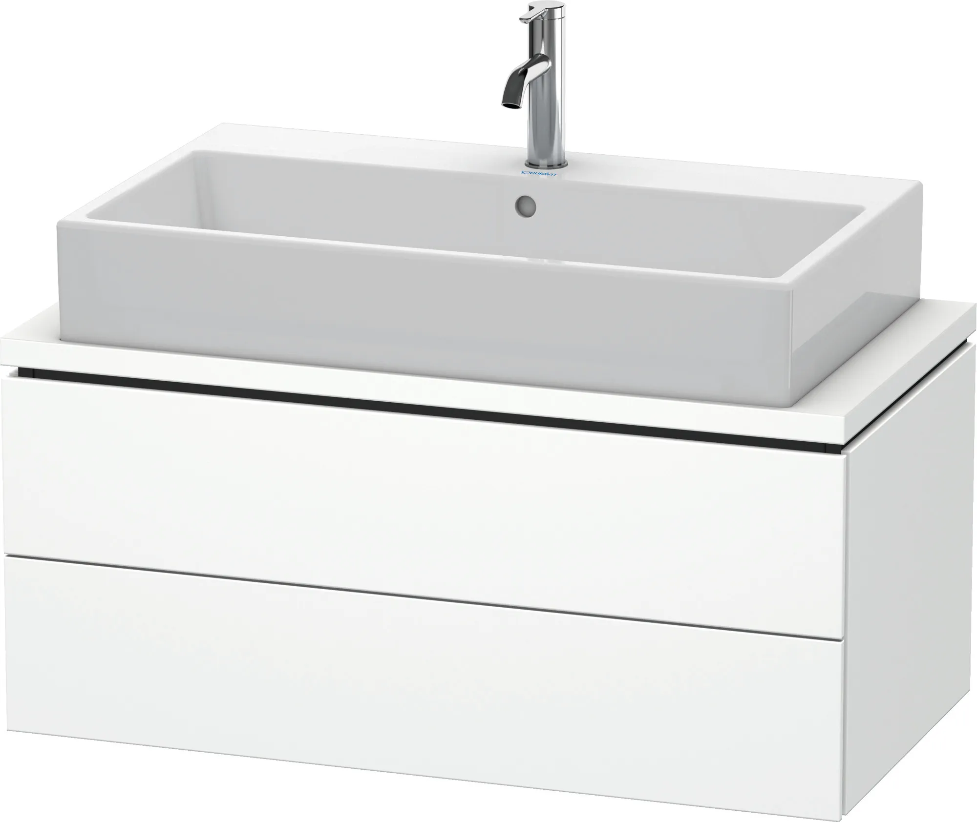 Duravit Waschtischunterschrank wandhängend „L-Cube“ 92 × 40 × 47,7 cm Weiß Supermatt