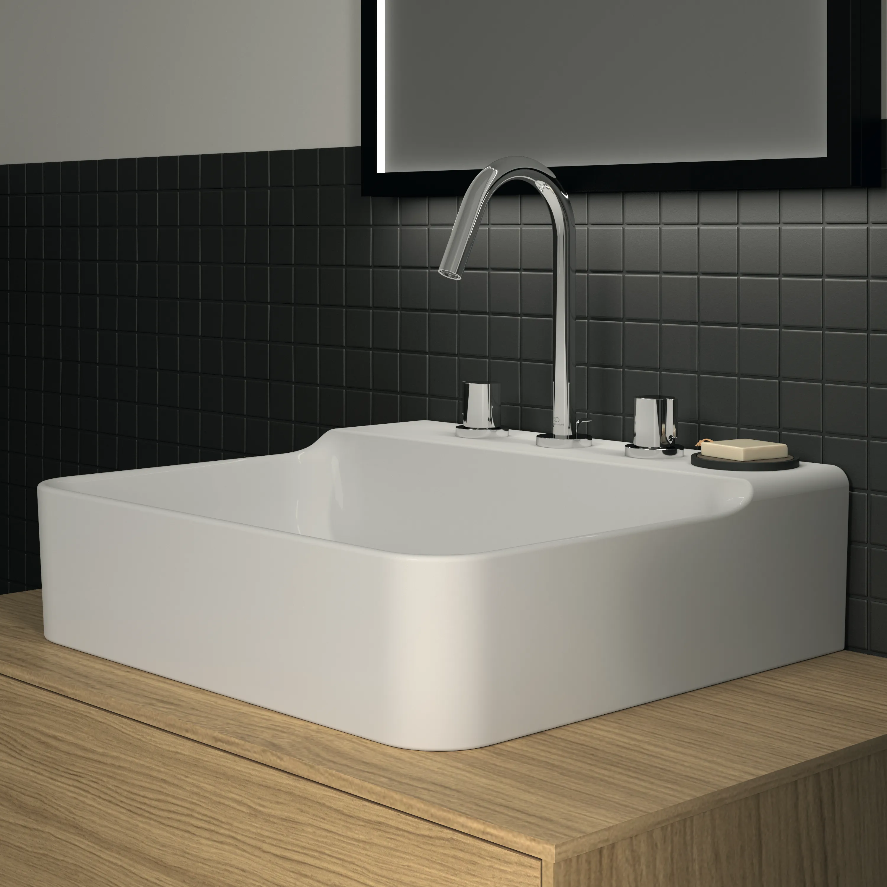Ideal Standard Conca Waschtisch, 3 Hahnlöcher, geschliffen, weiß (Alpin), 500x450x145 mm Ideal Standard Conca Waschtisch, 3 Hahnlöcher, geschliffen, weiß (Alpin), 500x450x145 mm
