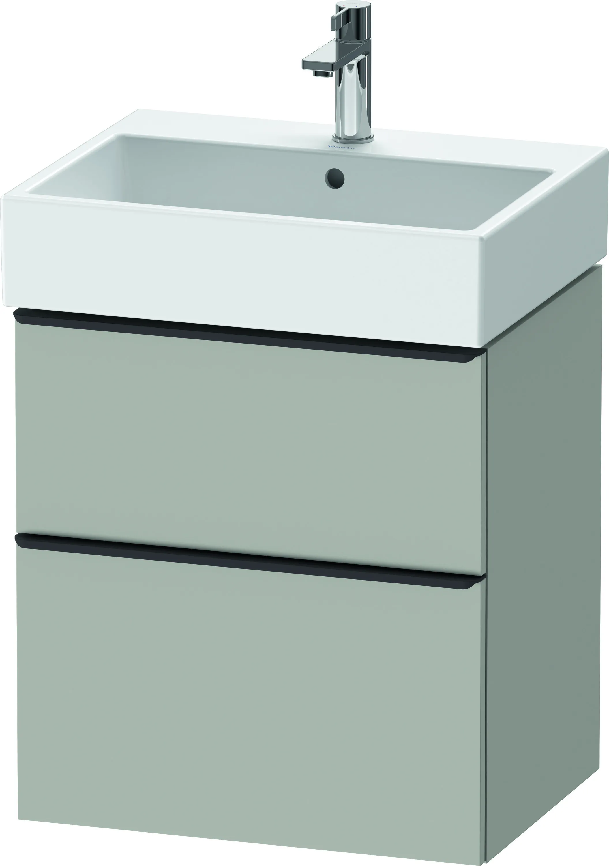 Duravit Waschtischunterschrank wandhängend „D-Neo“ 58,4 × 62,5 × 44,2 cm Betongrau Matt
