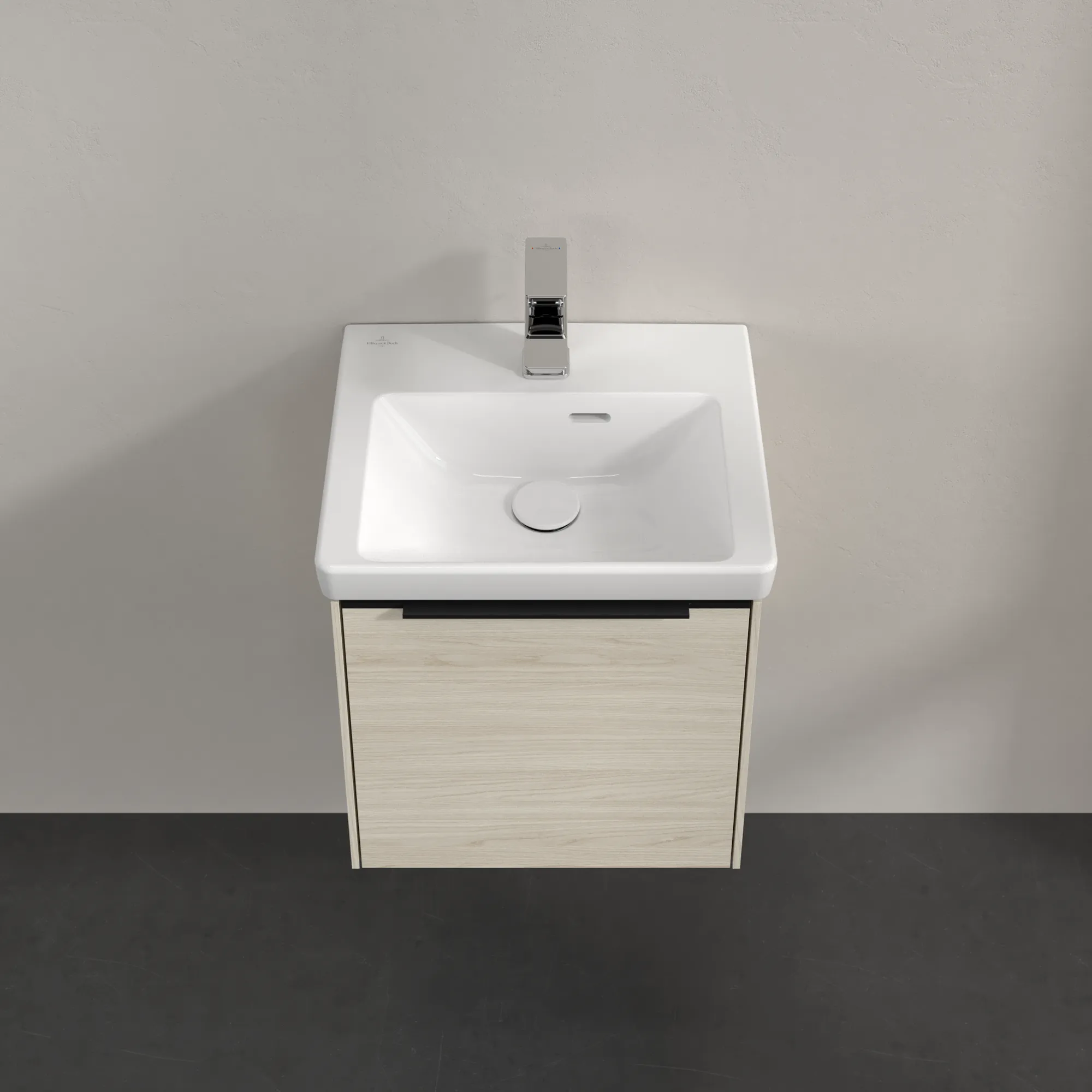 Villeroy & Boch Waschtischunterschrank mit Tür „Subway 3.0“ für Schrankwaschtisch 423 × 429 × 378 mm White Oak, 1 Tür, für Becken mittig, Anschlag rechts Villeroy & Boch Waschtischunterschrank mit Tür „Subway 3.0“ für Schrankwaschtisch 423 × 429 × 378 mm White Oak, 1 Tür, für Becken mittig, Anschlag rechts