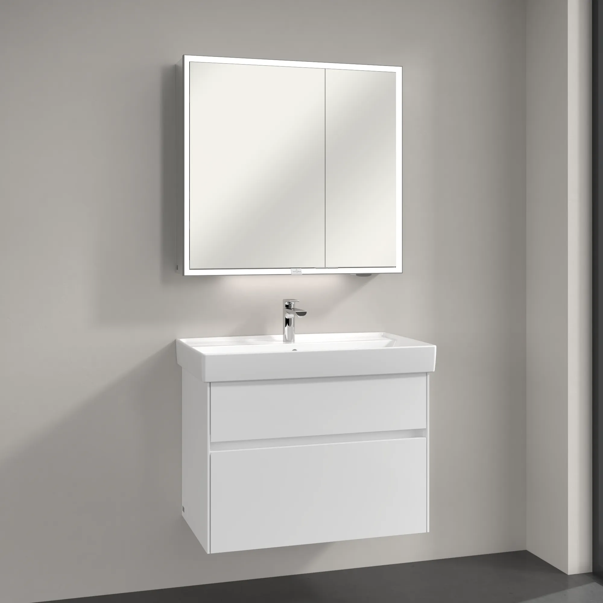 Villeroy & Boch Vorbau-Spiegelschrank „My View Now“ 800 × 750 × 168 mm in White Matt