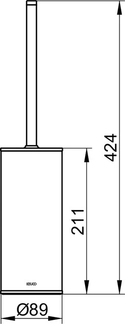 Universalartikel 04969010100 Toilettenbürstengarnitur Standmodell verchromt/weiß