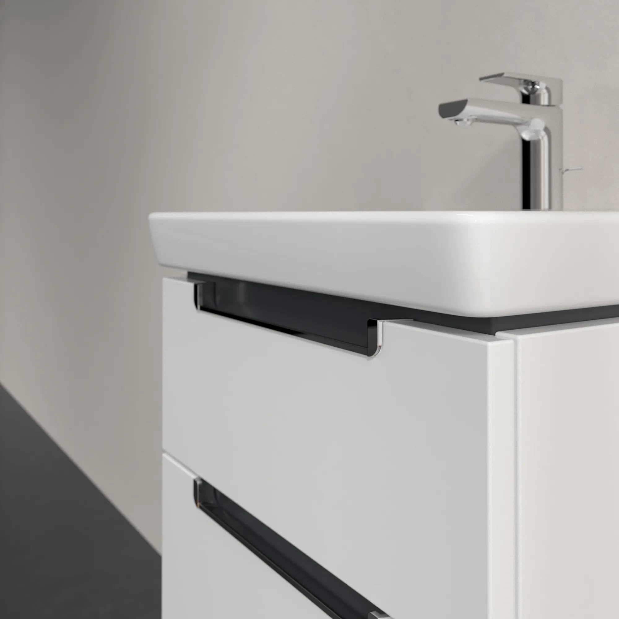 Villeroy & Boch Waschtischunterschrank „Subway 2.0“ 485 × 590 × 379 mm Glossy White, für Becken mittig, ohne Beleuchtung Villeroy & Boch Waschtischunterschrank „Subway 2.0“ 485 × 590 × 379 mm Glossy White, für Becken mittig, ohne Beleuchtung