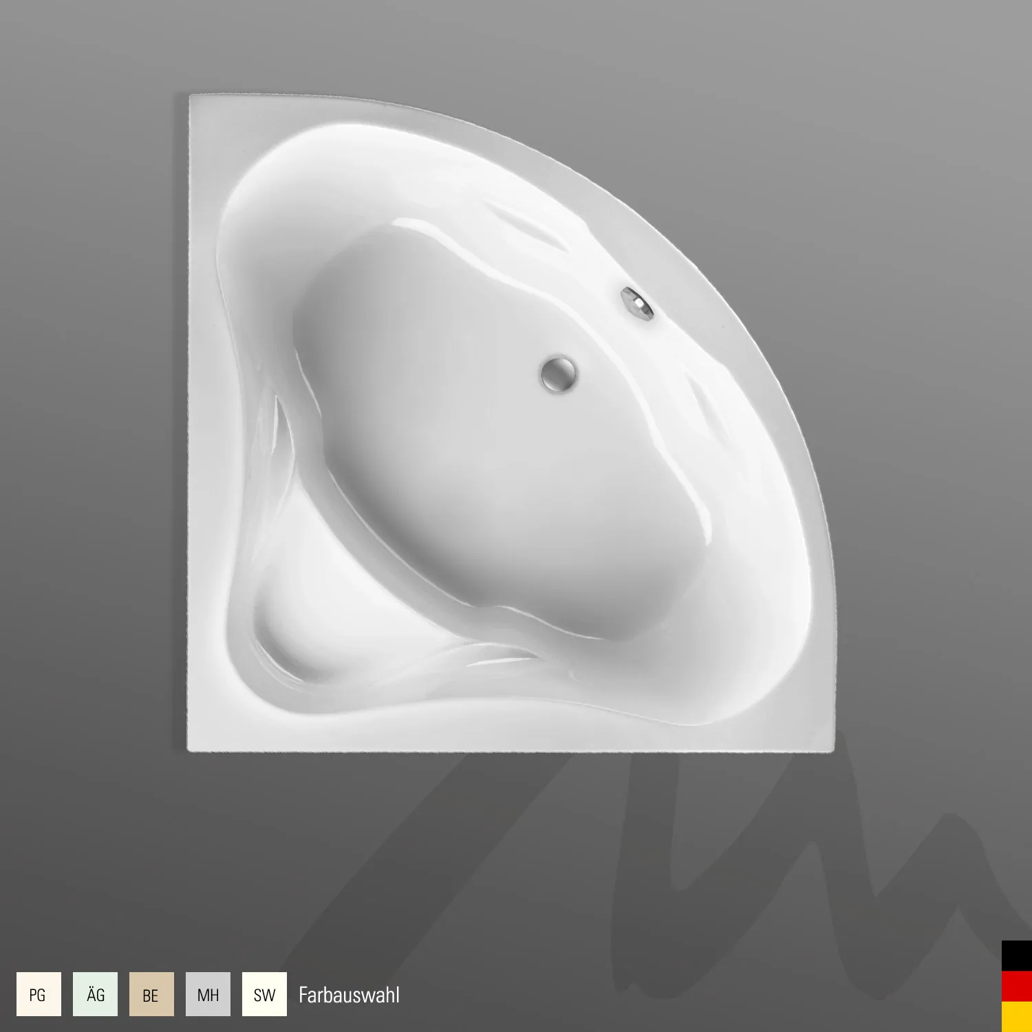 Mauersberger Acryl-Badewanne berlandi 140⁄140 1400x1400x495, Farbgruppe: 2 Mauersberger Acryl-Badewanne berlandi 140⁄140 1400x1400x495, Farbgruppe: 2