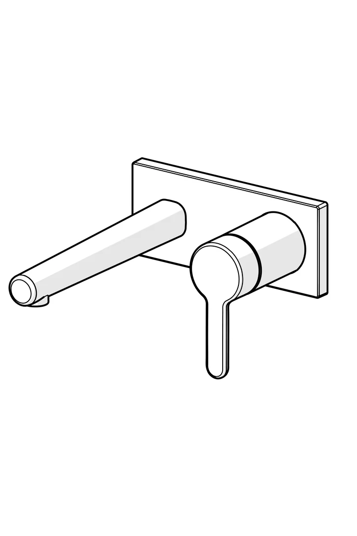 HansaDESIGNO Style Waschtischarmatur EHM FM-Set f. WT-Batt. HansaDESIGNO Style 5109 Rosette eckig Ausld. 194mm DN15 Chrom HansaDESIGNO Style Waschtischarmatur EHM FM-Set f. WT-Batt. HansaDESIGNO Style 5109 Rosette eckig Ausld. 194mm DN15 Chrom